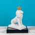 Royal Lion Crown Tabletop Decorative showpiece - White